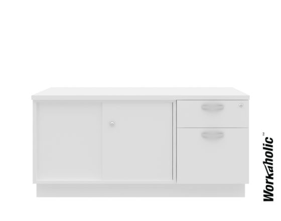 Workaholic™ 1200MM Width Cabinet Set Sliding Door + 2 Drawers
