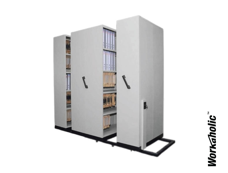 Workaholic™ Steel Storage 4 Bay Mobile Compactor